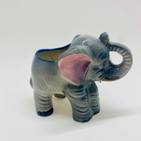 Vintage Porcelain Elephant Planter - Picture 3 of 6